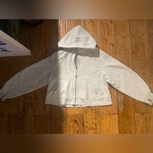 Lululemon Cropped Zip Up Hoodie Bleach Distressed